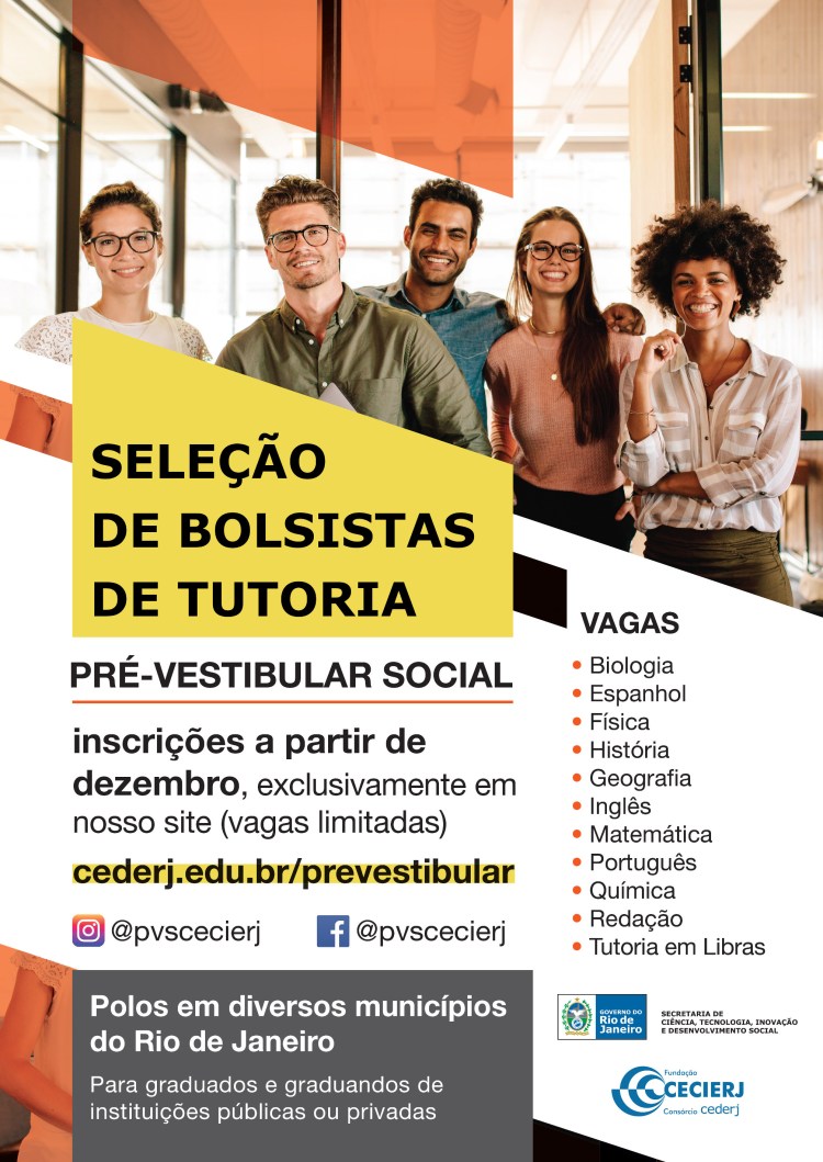 Cartaz bolsistas de tutoria PVS 2019