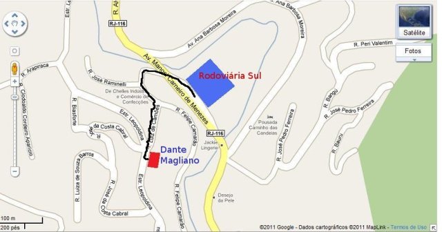 Localização da Escola Municipal Dante Magliano